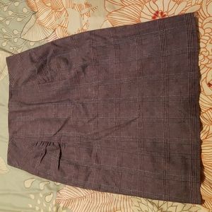 Nanette Lepore brown plaid skirt, sz 10